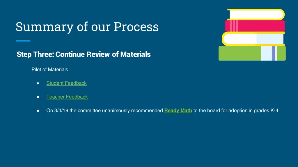 summary of our process 4