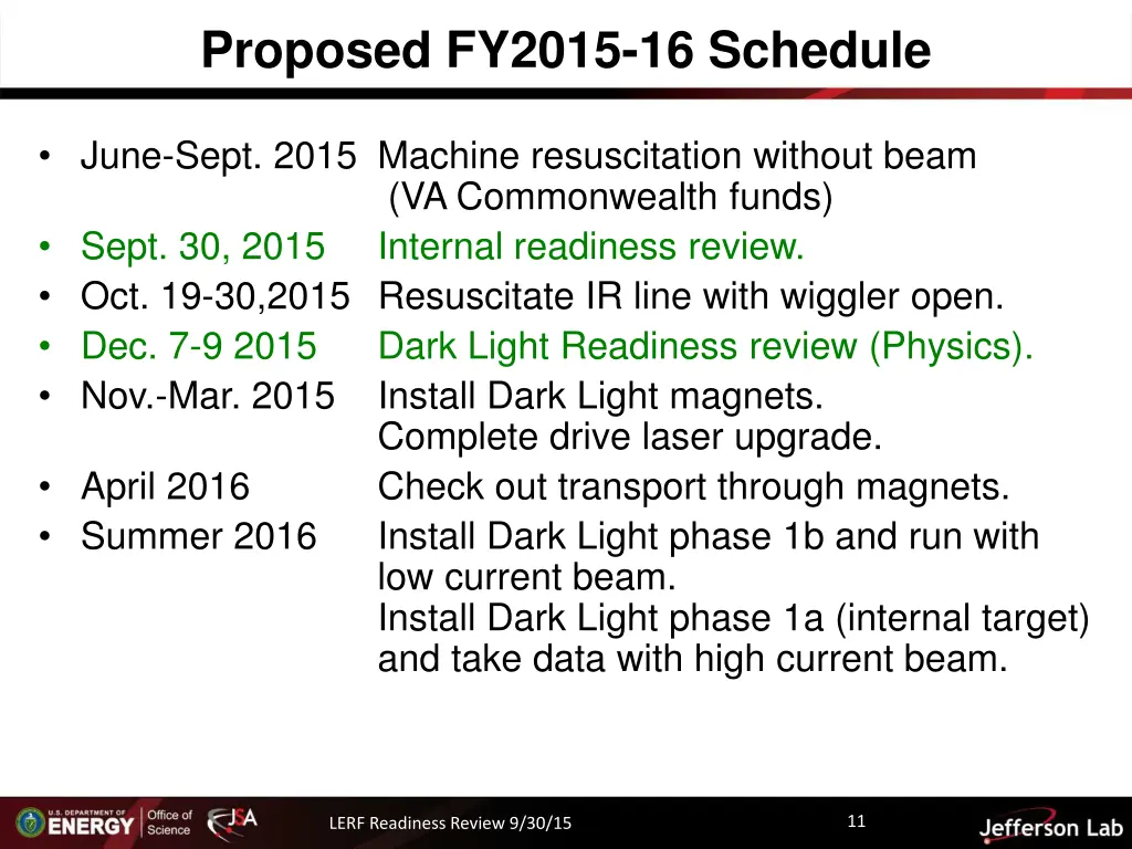 proposed fy2015 16 schedule