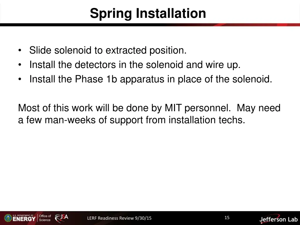 spring installation