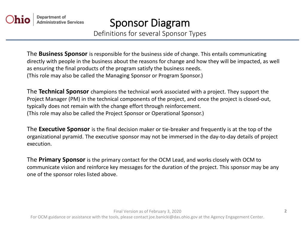 sponsor diagram sponsor diagram definitions