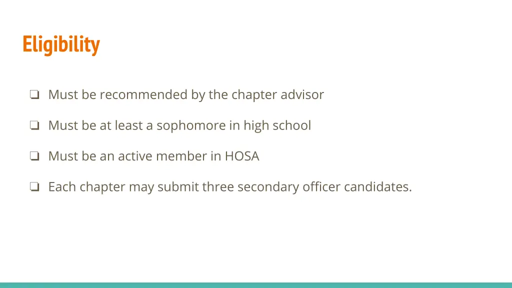 eligibility