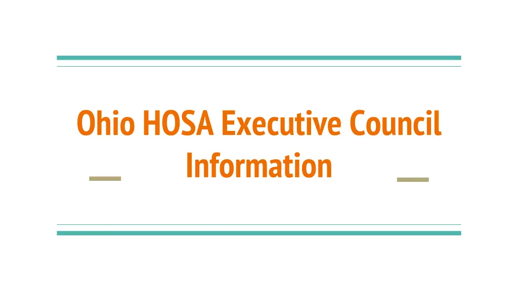 ohio hosa executive council information