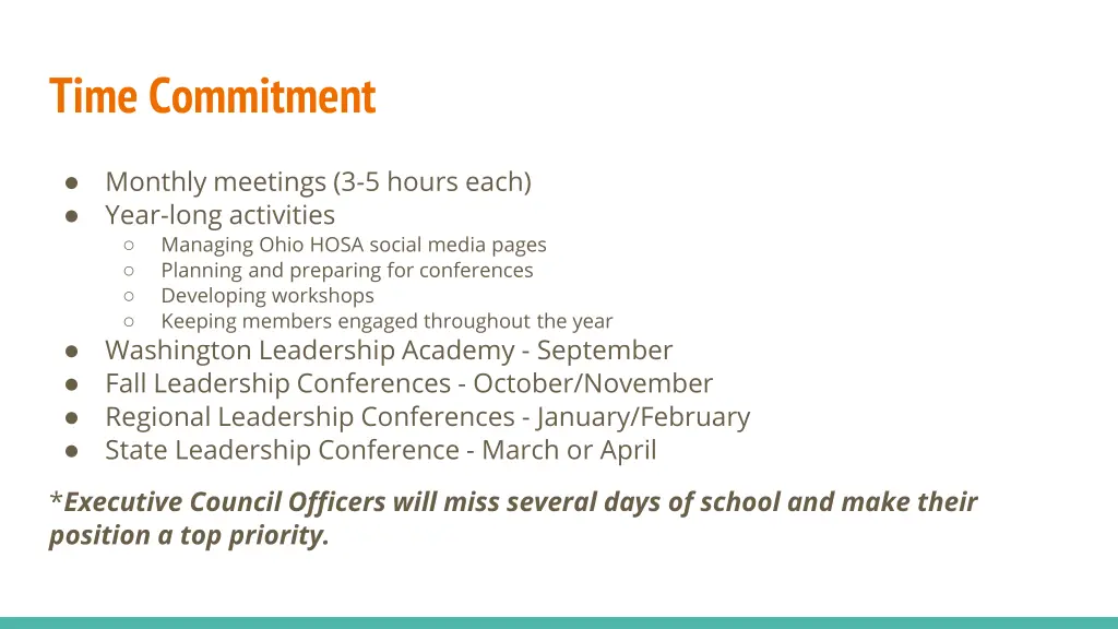 time commitment