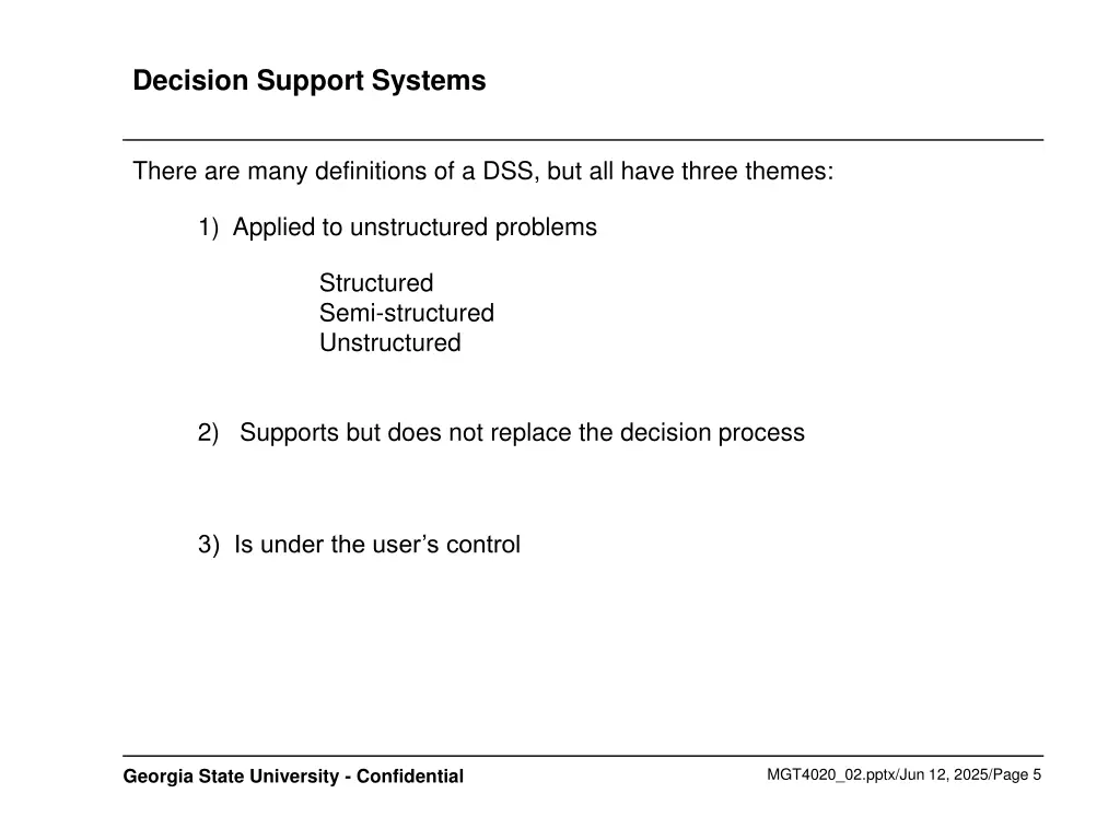 decision support systems