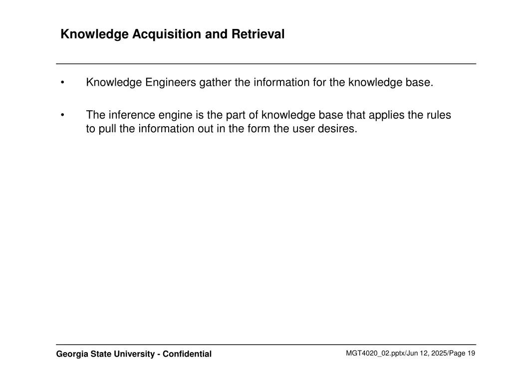 knowledge acquisition and retrieval