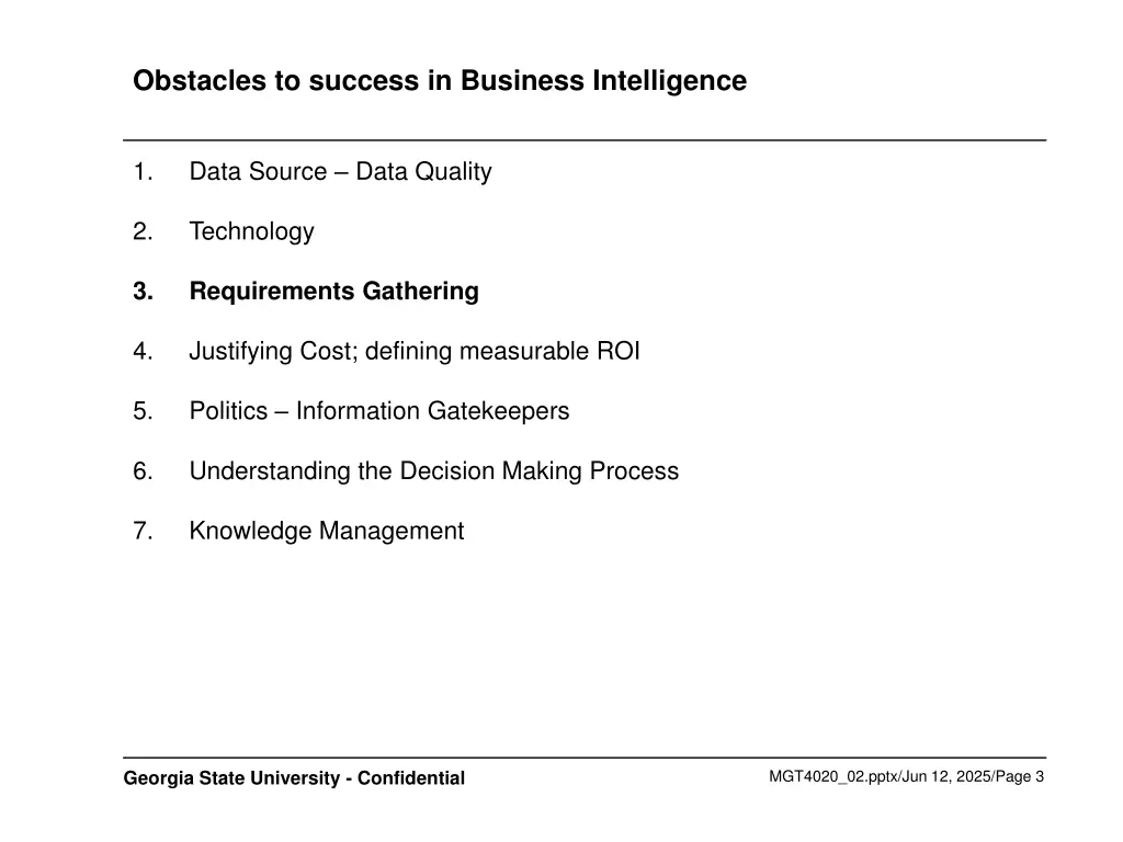 obstacles to success in business intelligence