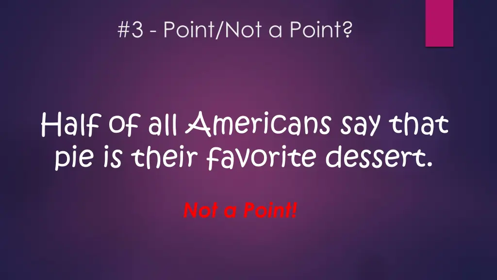 3 point not a point