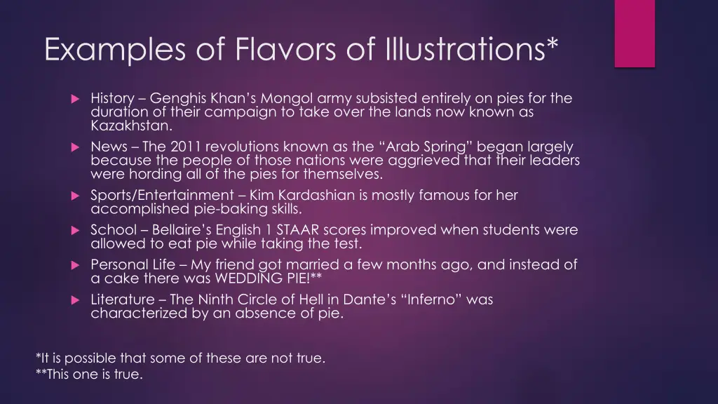 examples of flavors of illustrations