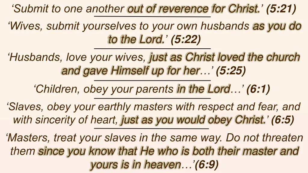 submit to one another out of reverence for christ