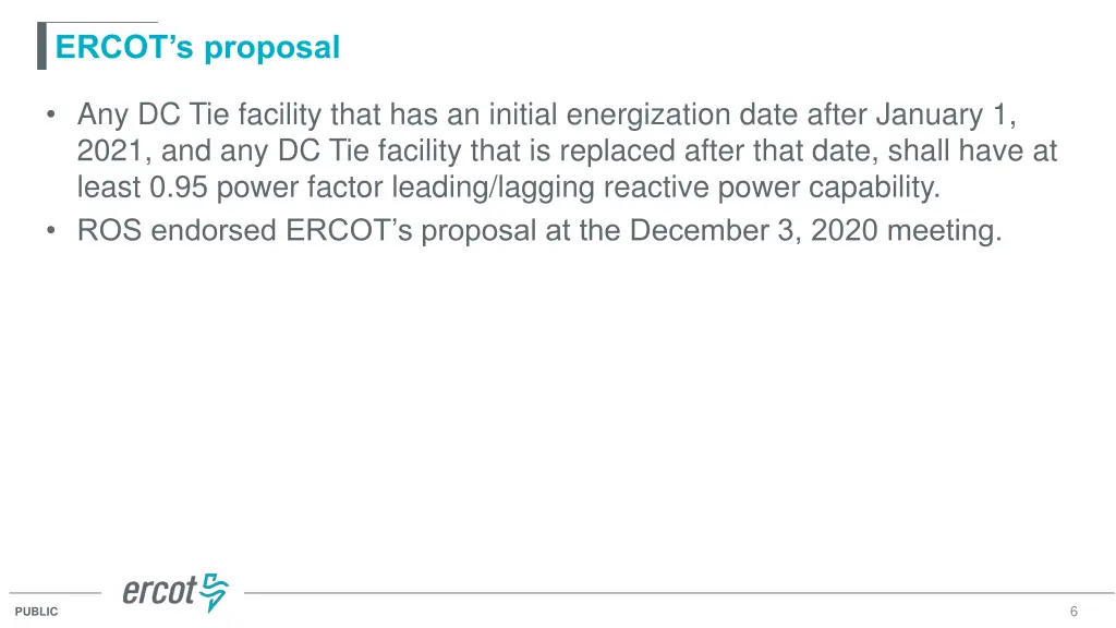 ercot s proposal