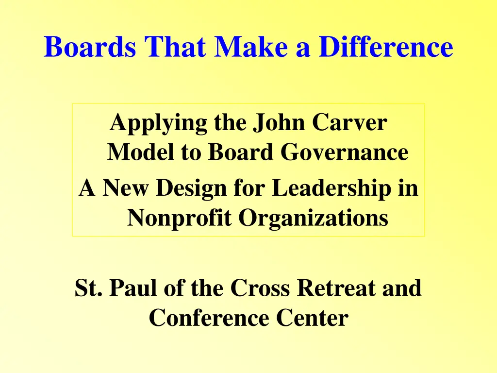 boards that make a difference