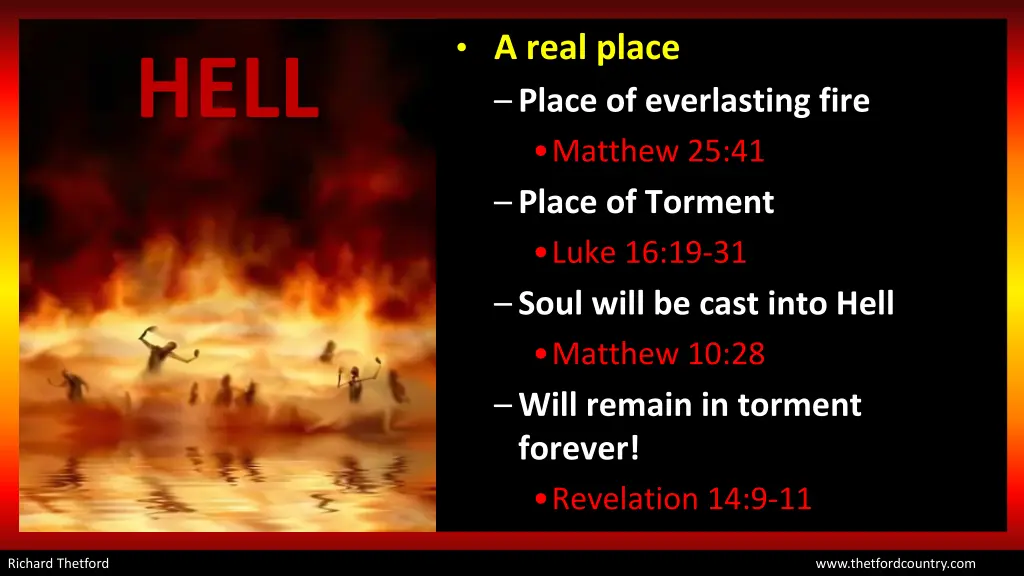 a real place place of everlasting fire matthew