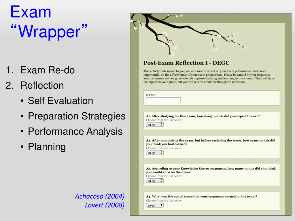 exam wrapper