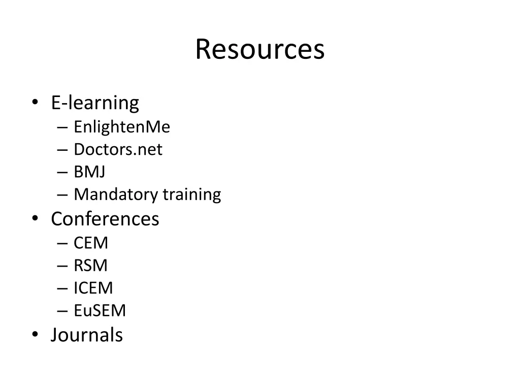 resources