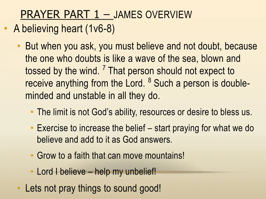 prayer part 1 james overview a believing heart