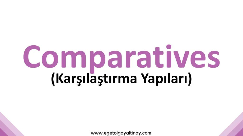 comparatives kar la t rma yap lar