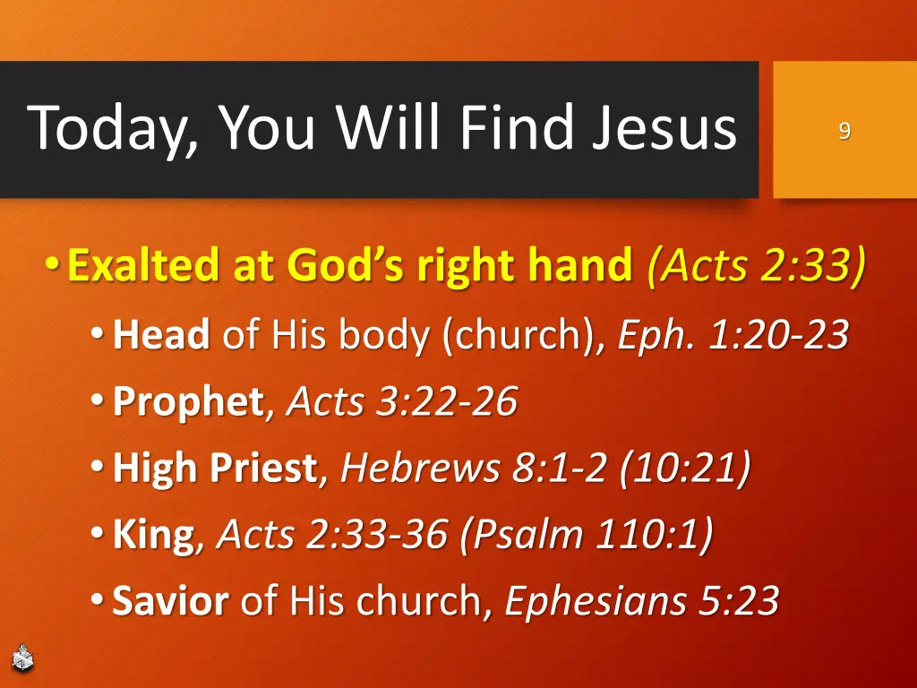 today you will find jesus 1