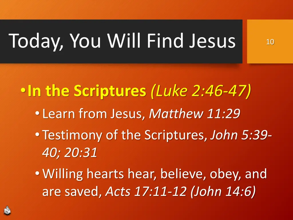 today you will find jesus 2