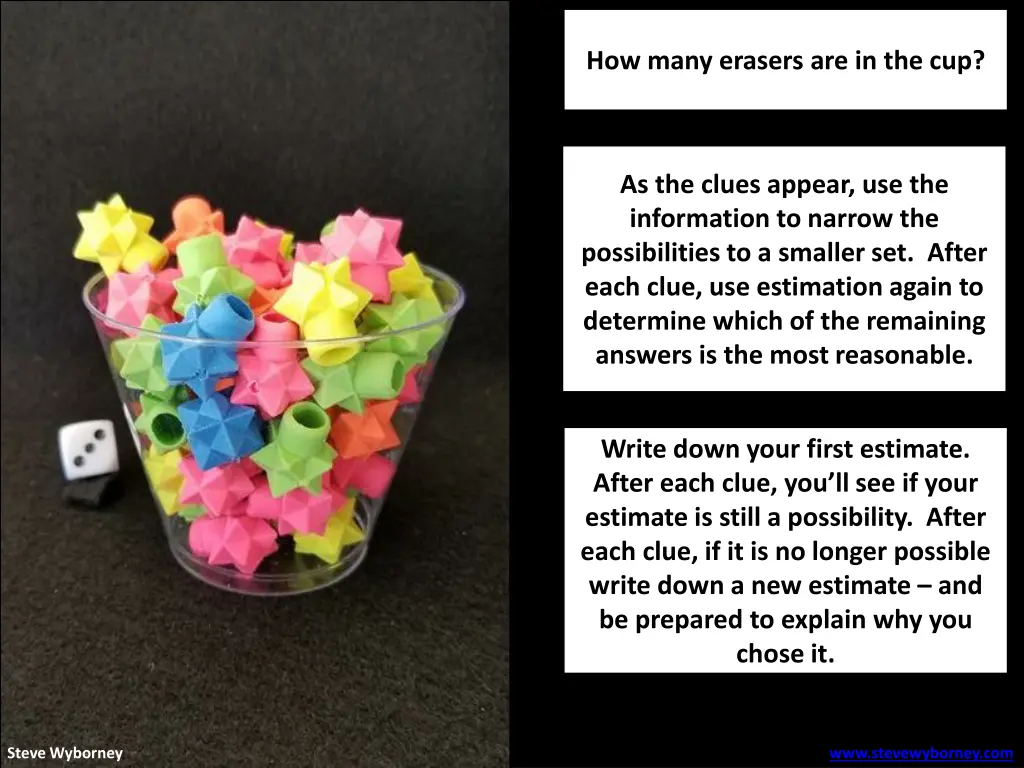 how many erasers are in the cup 2