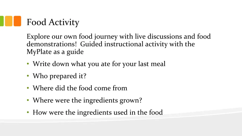 food activity