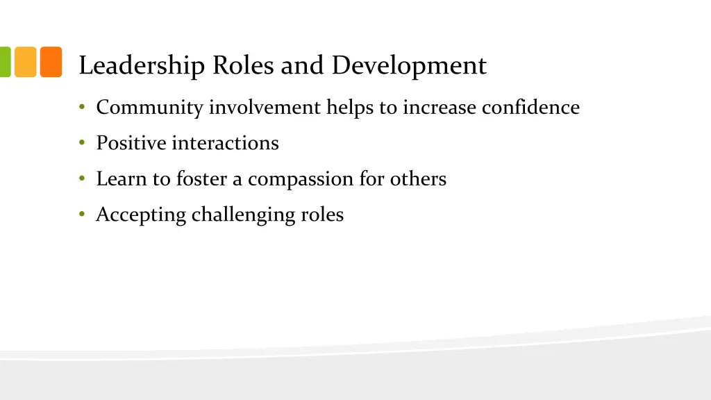leadership roles and development