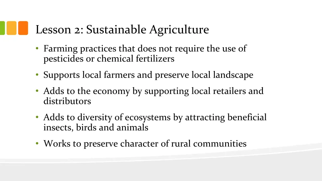 lesson 2 sustainable agriculture