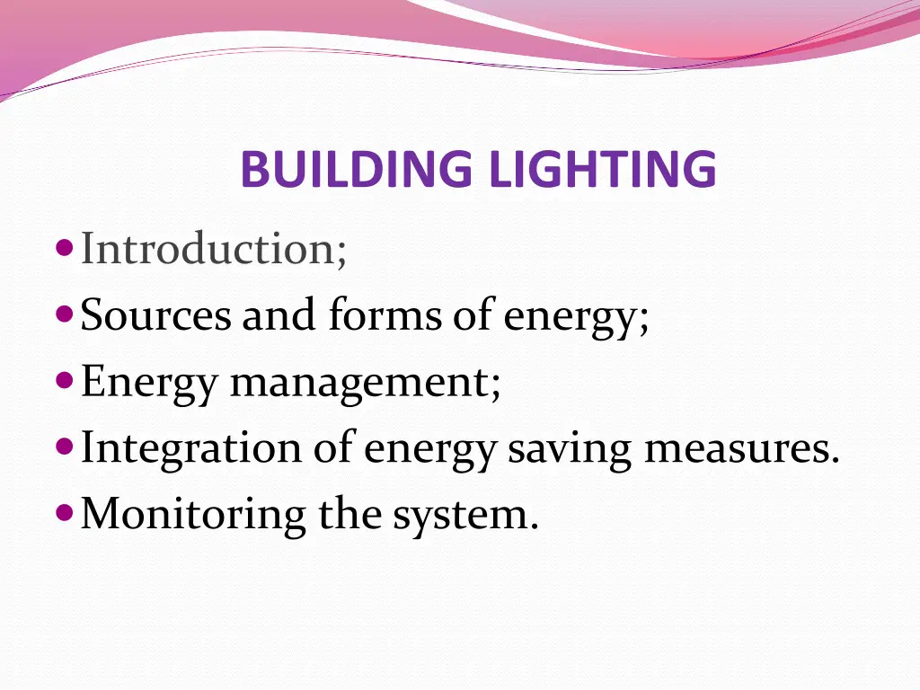 building lighting