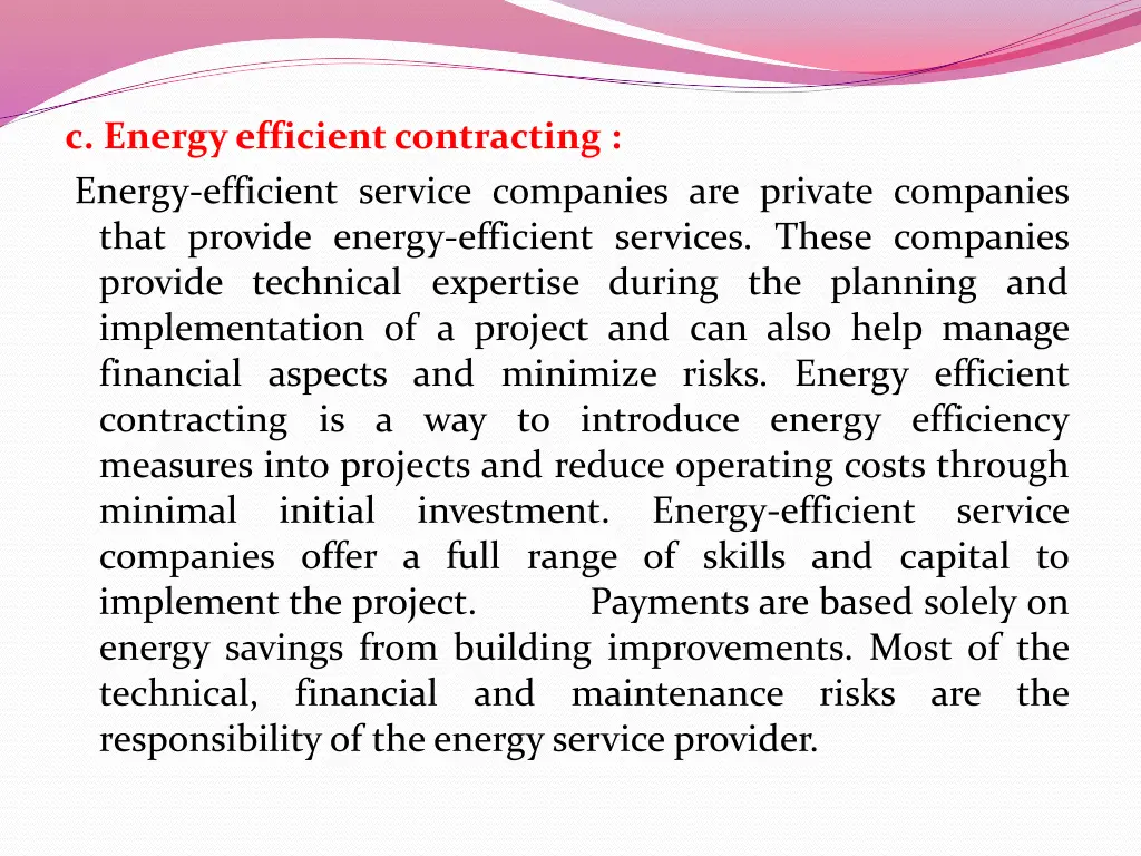 c energy efficient contracting energy efficient