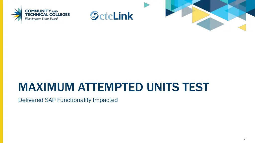 maximum attempted units test delivered