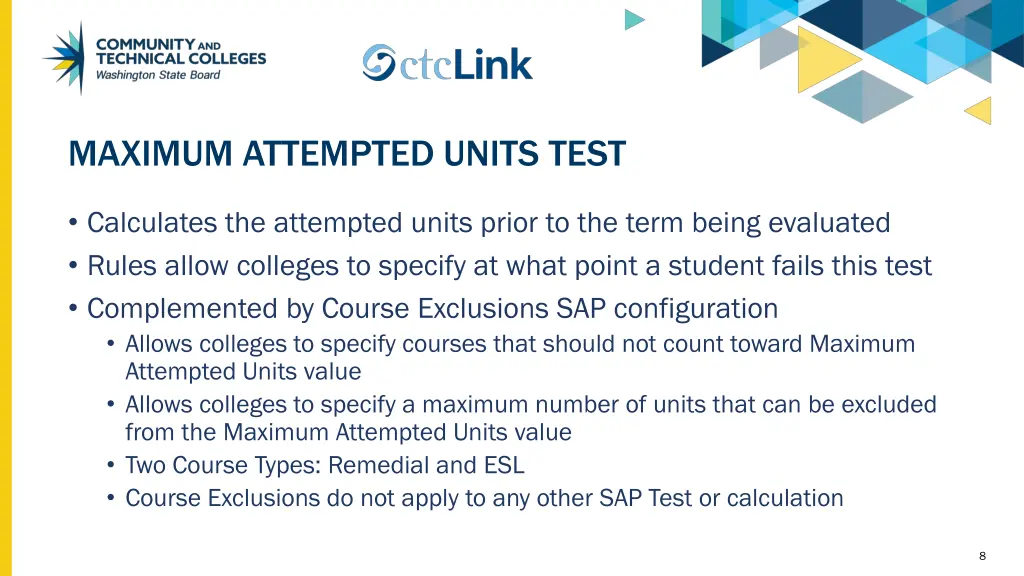 maximum attempted units test
