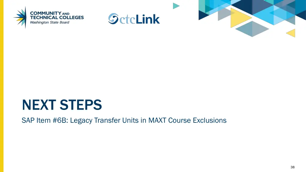 next steps sap item 6b legacy transfer units