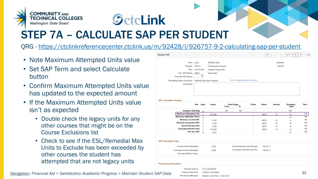 step 7a calculate sap per student qrg https