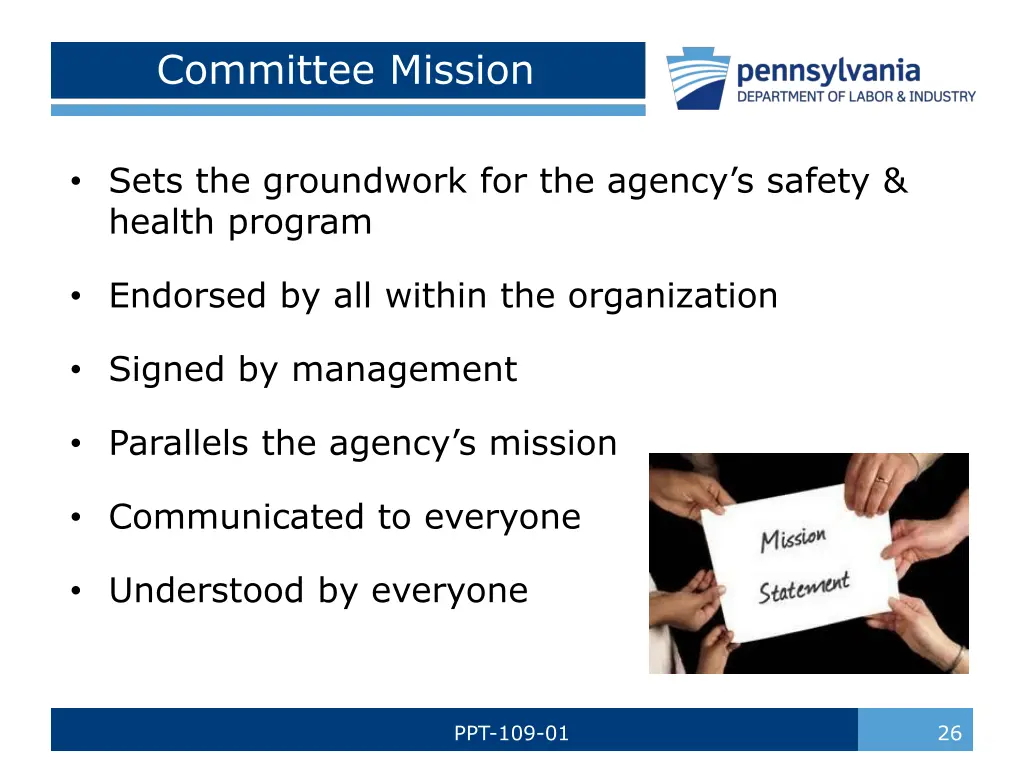 committee mission