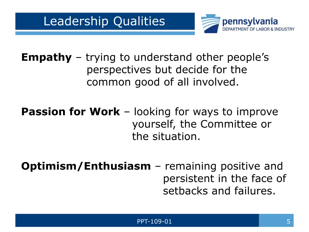 leadership qualities