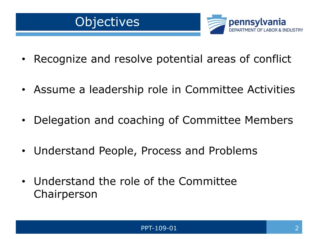 objectives