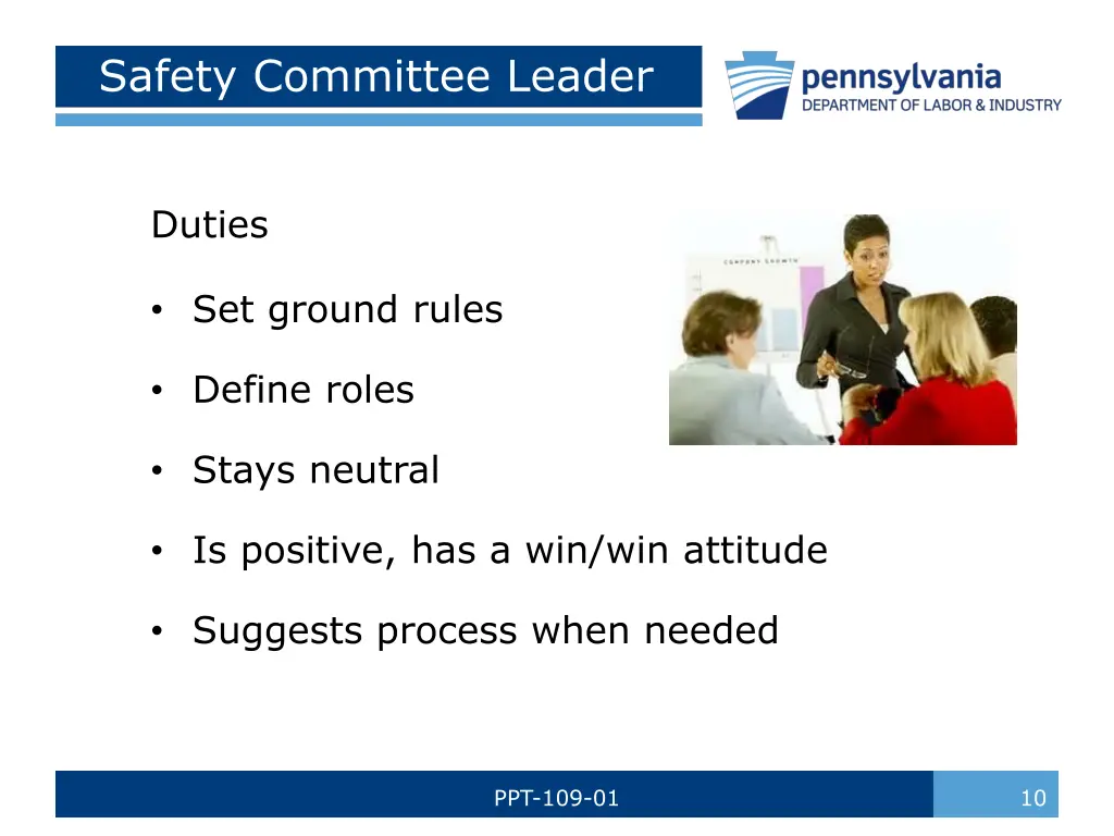 safety committee leader