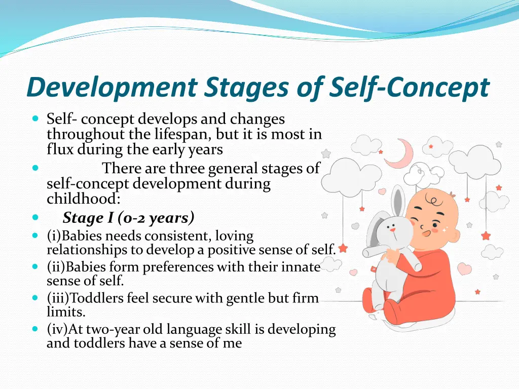 development stages of self concept self concept
