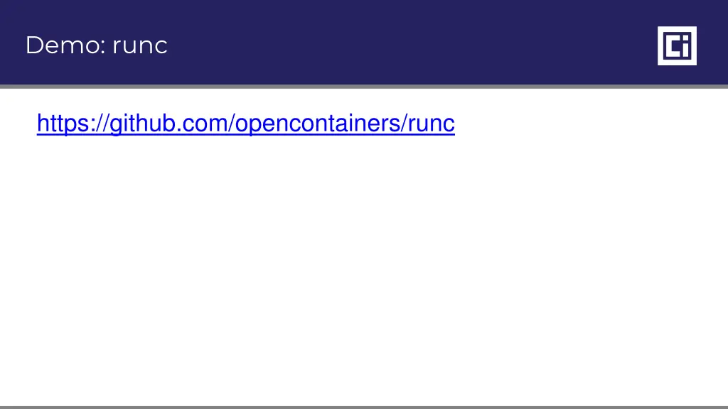demo runc