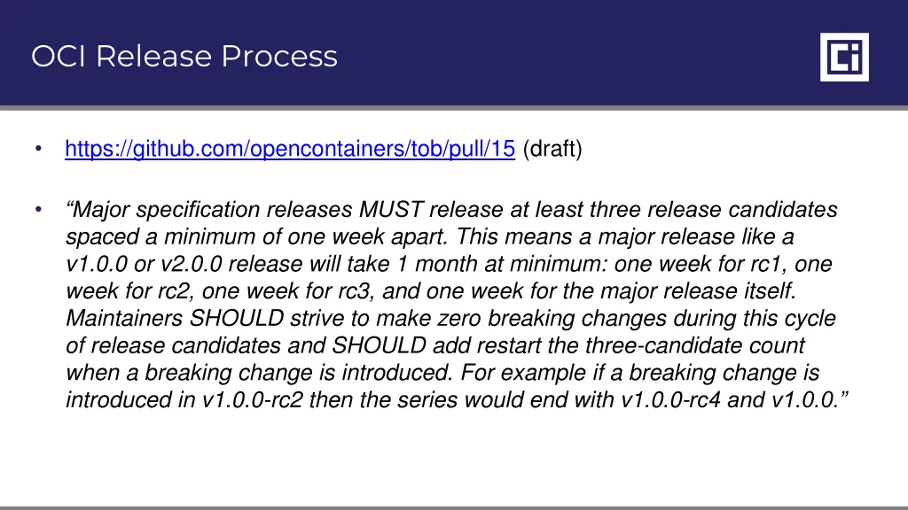 oci release process