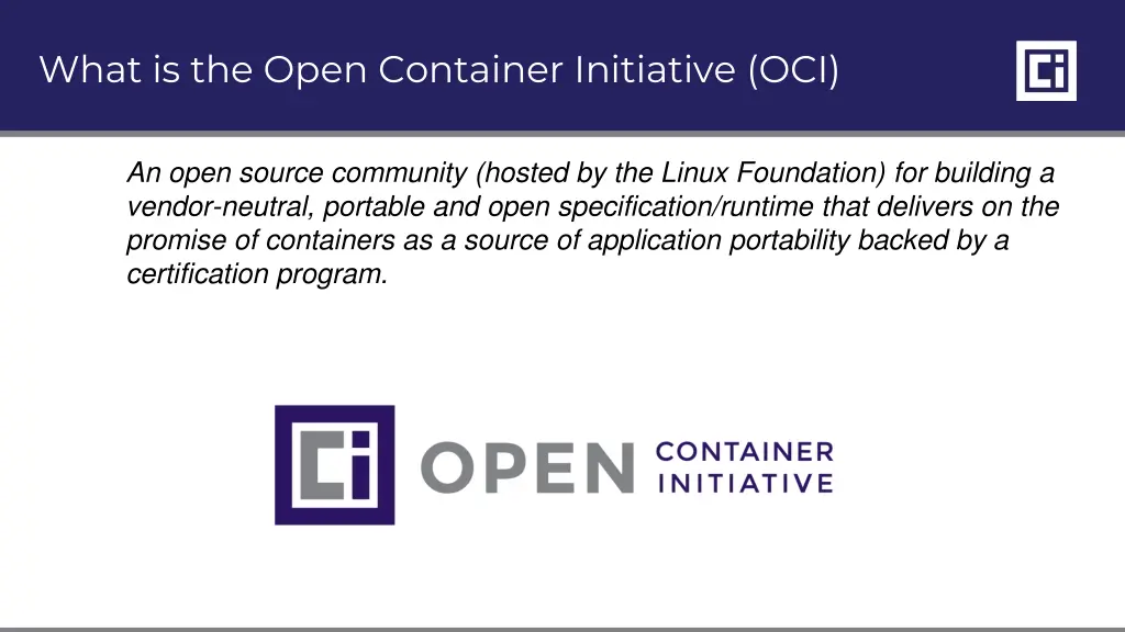 what is the open container initiative oci