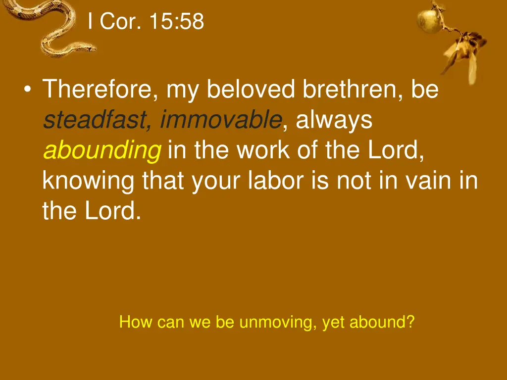 i cor 15 58