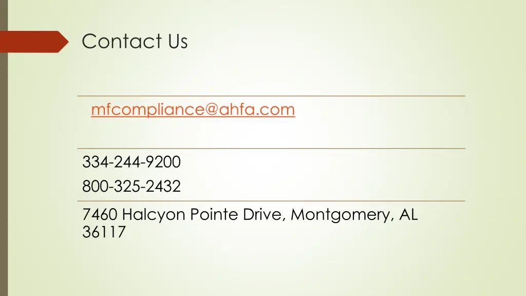 contact us