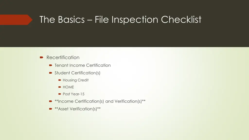 the basics file inspection checklist 1