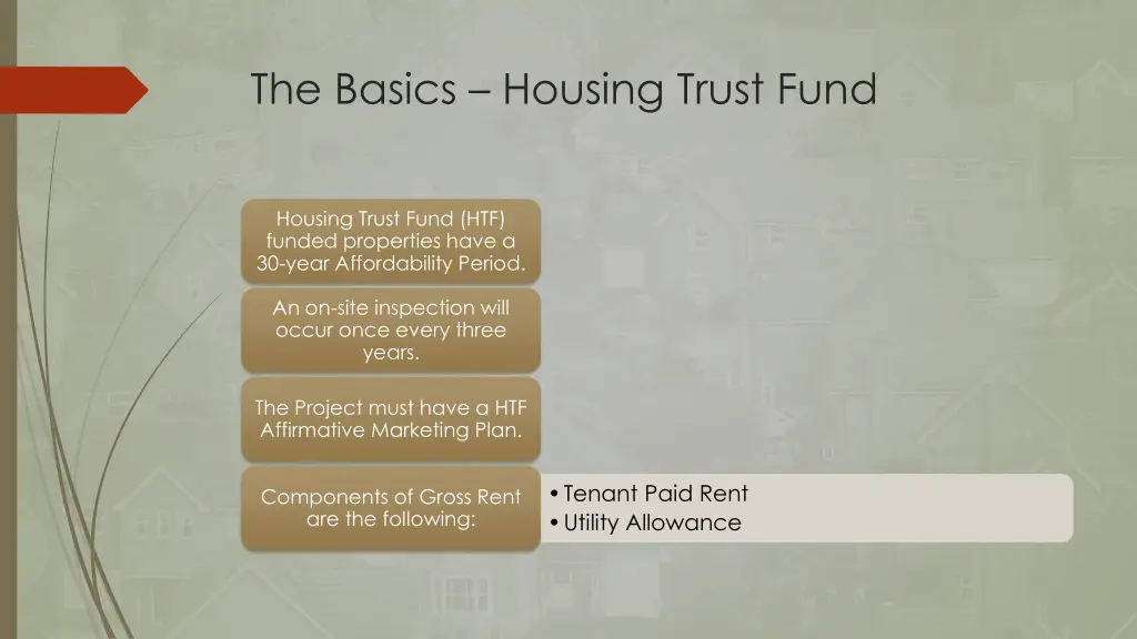 the basics housing trust fund