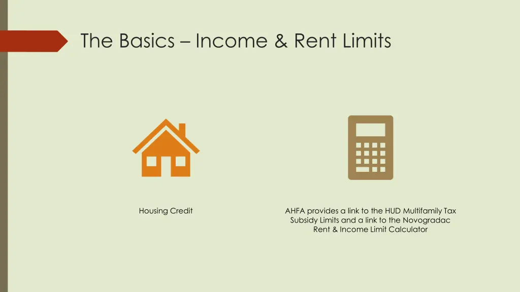 the basics income rent limits