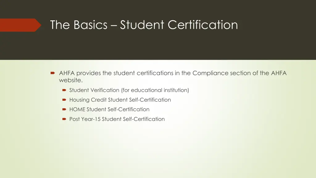 the basics student certification