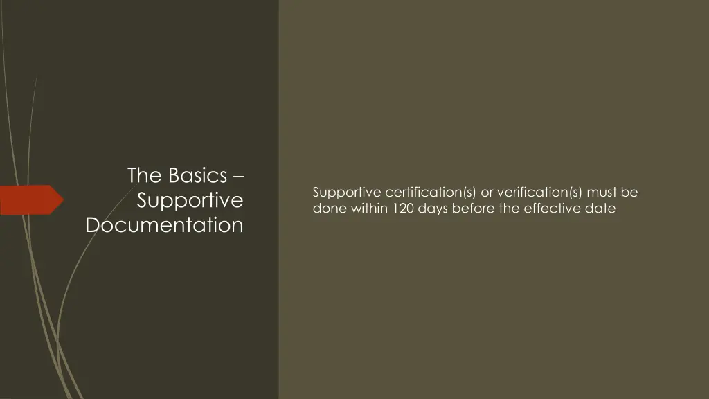 the basics supportive documentation