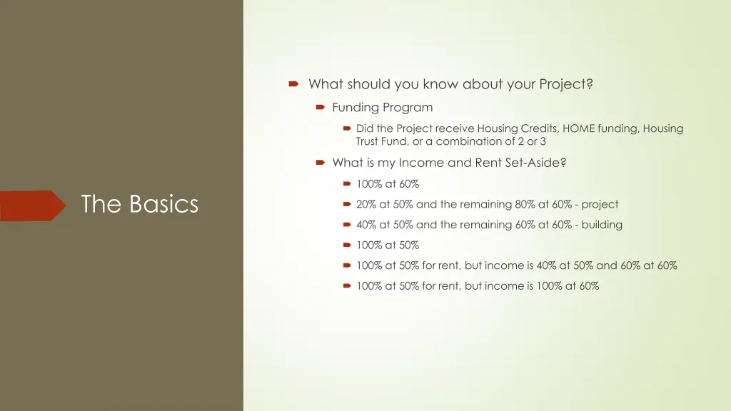 what should you know about your project
