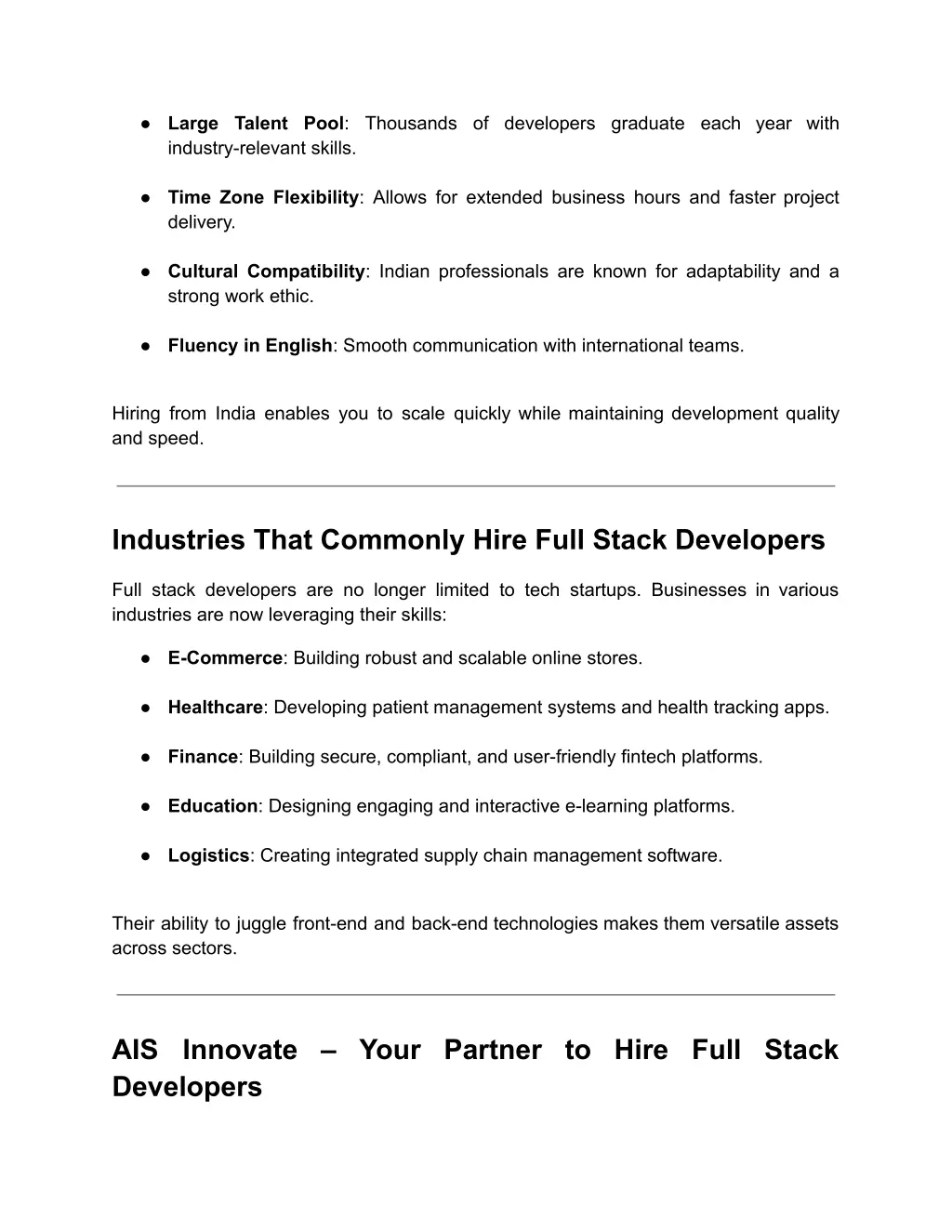 large talent pool thousands of developers