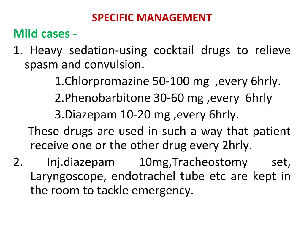 specific management